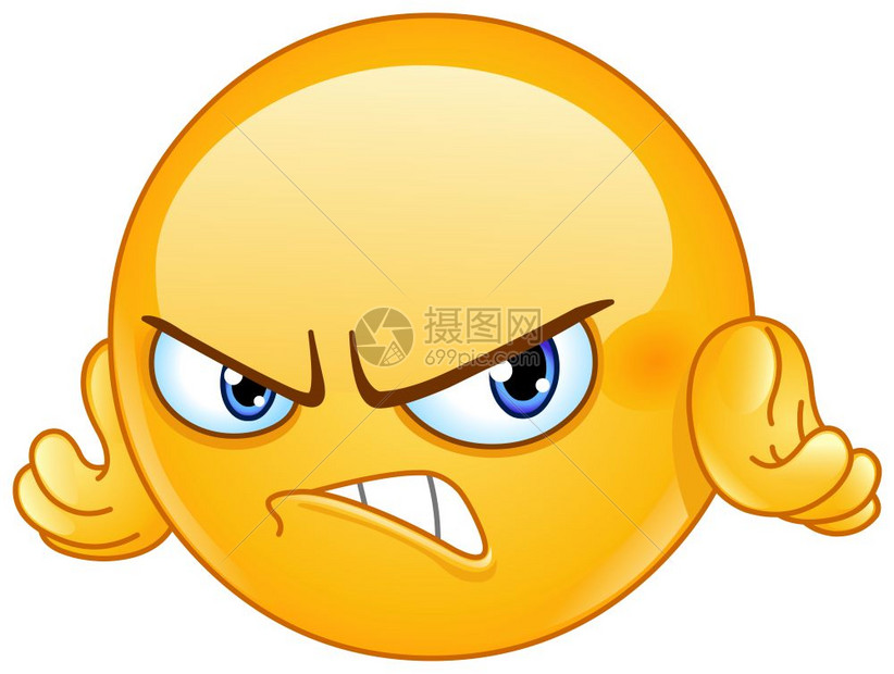 疯狂愤怒的表情