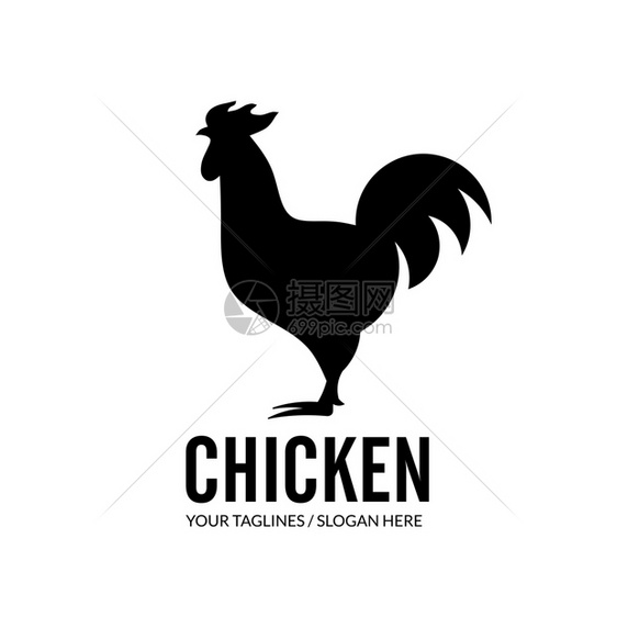 roste插图用于标识的简单鸡设计要素图片