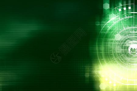 网络连接技术概念背景抽象绿色背景或可用于网站横幅和背景图片