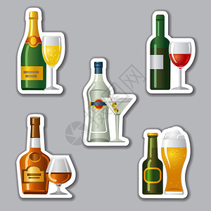 酒精饮料标签图片