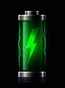 充值送礼用闪电充池用于您创造力的矢量元素用闪电显示透明充池设计图片