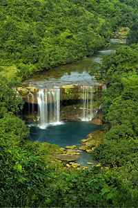 林地瀑布山区麦加拉亚印地林瀑布麦加拉亚图片