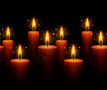 无缝有黑暗背景的光蜡烛矢量您的创造力无缝有黑暗背景的光蜡烛图片