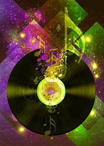 音乐唱片海报闪发式海报有乙烯唱片设计音乐他们的背景背景