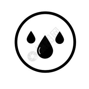 向量图标水或石油滴自然符号简单雨图片