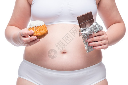 有巧克力和松饼的胖女孩内裤肚子紧闭图片
