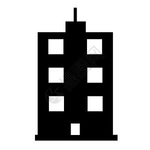 白色背景的建筑物图标平面样式您的网站设计标志应用程序ui塔摩天大楼符号高度建筑图标的居住志图片