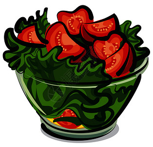 西红柿沙拉矢量元素图片