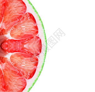 在白色背景上分离的新鲜果实pomel水果图片