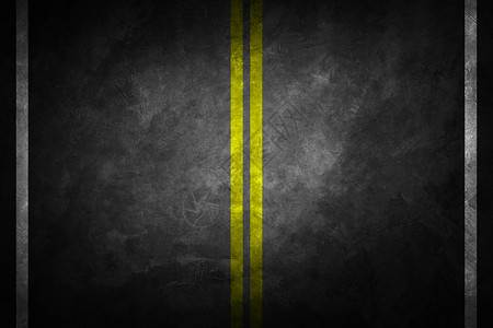 两条黄线的道路标记图片