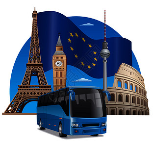 欧洲大客车巡游平面图图片