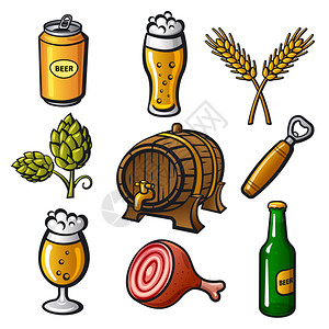 啤酒饮料和零食图标插啤酒饮料标图片