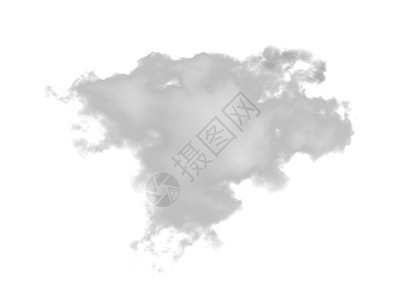 白色背景上孤立的云层背景图片