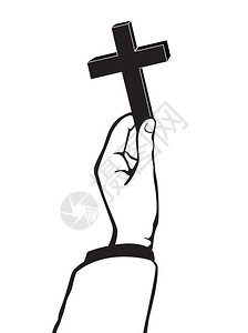 手握十字架图片