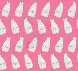 牛奶糊面卡通背景矢量Eps10图片