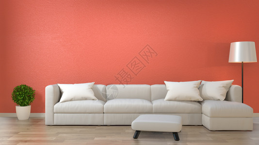 室内最小客厅活珊瑚装饰概念木制地板上沙发3d图片