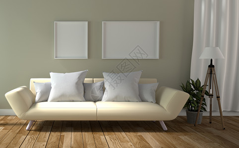 起居有常室内有沙发和地毯的起居室内客厅和地毯空白墙背景的木地板背景