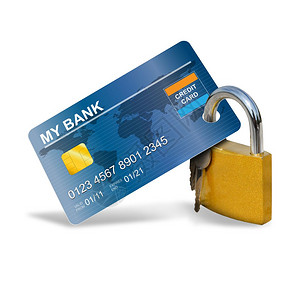 信用卡担保证件锁素材高清图片