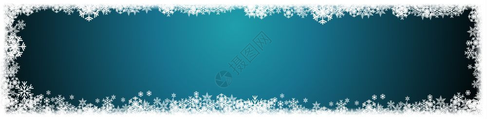 蓝色背景的冬季矢量页眉寒冷的圣诞节冰雪和晶横幅图片
