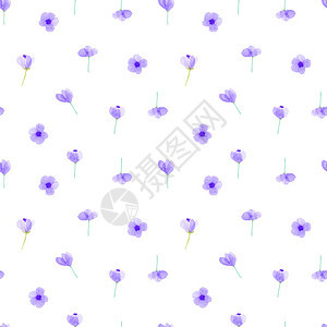 花卉水彩色无缝结构背景设计图片