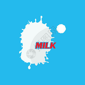 泼花牛奶矢量插图背景设计模板图片