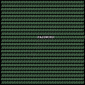 黑色的二进制代码和密文本安全符号窃取互联网上的密码图片