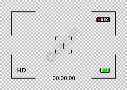 相机框架孤立的矢量模板视频记录器的查看屏幕视频相机查看显示器的重叠覆盖eps10背景图片