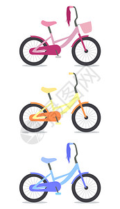 儿童自行车矢量插图图片