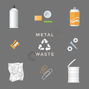 铝质能磨碎螺丝坚果叶片回收金属废物管理成套材料图片