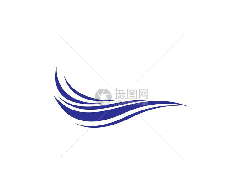 水浪徽标矢量图示设计图片