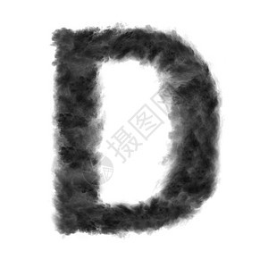 d字母用黑云或白色背景的烟雾制成有复空间不会变换字母用白色背景的黑云制成背景图片