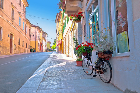 布吉多彩的老街镇伊斯里亚地区croati图片