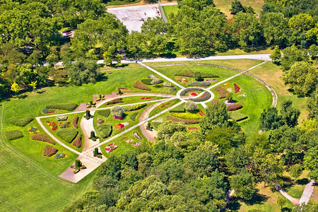 维纳绿花园在澳大利亚首府唐纳公园维航空视图中图片