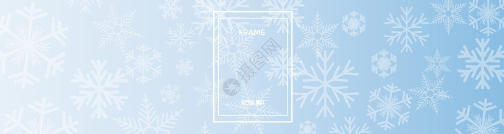 寒冷的圣诞节有雪和冰晶可定制的框架背景图片