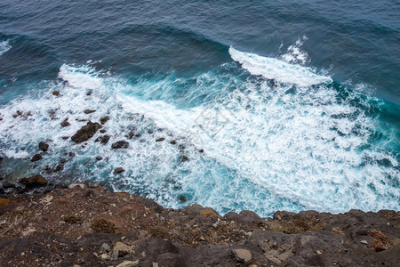 山地安太岛角渡非洲山地安太岛角渡南地安太岛的悬崖和海洋空中观察图片