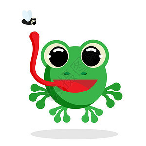 可爱卡通小青蛙矢量设计插图图片