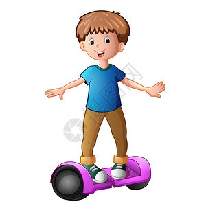 骑电动摩托车的小男孩图片