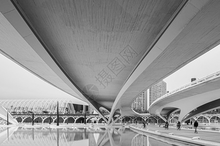 201年oct31西班牙华伦亚现代城市艺术和科学桥梁建筑由Santigocltrv和felixCandel设计图片