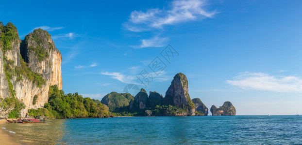 南怡岛夏日的海滨喀拉比泰王国背景