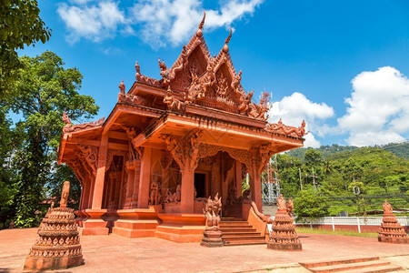 红庙夏日在泰国沙木岛Thailnd图片