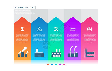 工业图金融工厂业企信息图插画