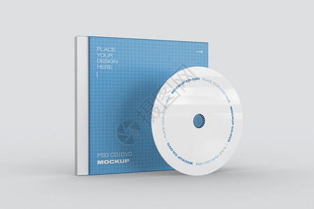 3d插图c案例和关于孤立白背景的光盘模型板设计概念图片
