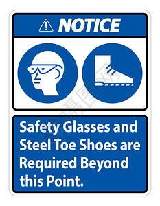 此点以外需要安全眼镜和钢脚鞋图片