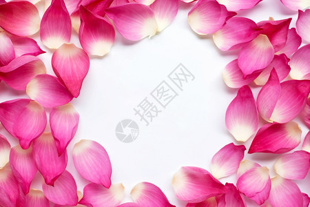 由白色背景上的粉红莲花制作的框复空格图片