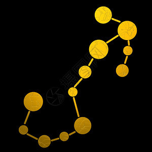 装饰的金色占星学zodiac符号天蝎图解图片