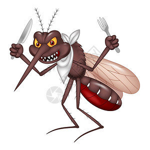 准备吃饭的蚊子漫画图片