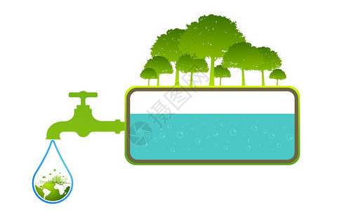 爱护地球珍惜水资源概念图背景图片