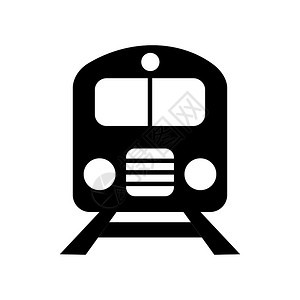 黑色圆头火车运输设计模板矢量图图片