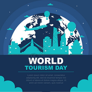 世界旅游日背景图片