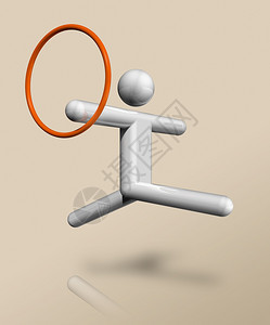 三维体操节奏符号奥林匹克运动插图体操节奏三维图标奥林匹克运动图片